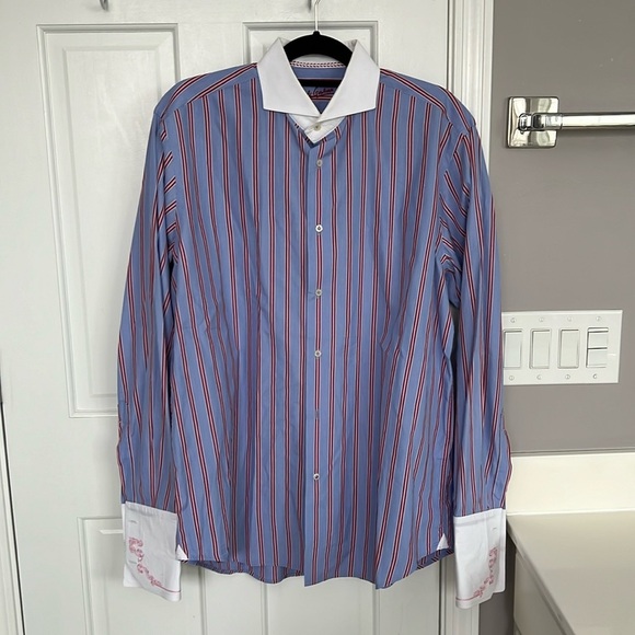 Robert Graham Other - Robert Graham Embroidered Striped Men’s Button Down